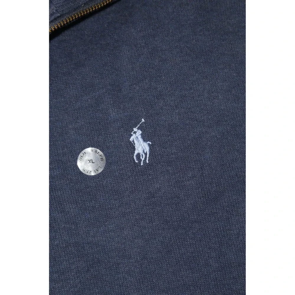 Polo Ralph Lauren Mens 1/4 Zip Sweater Spring Navy Blue Small Pony XL Knit